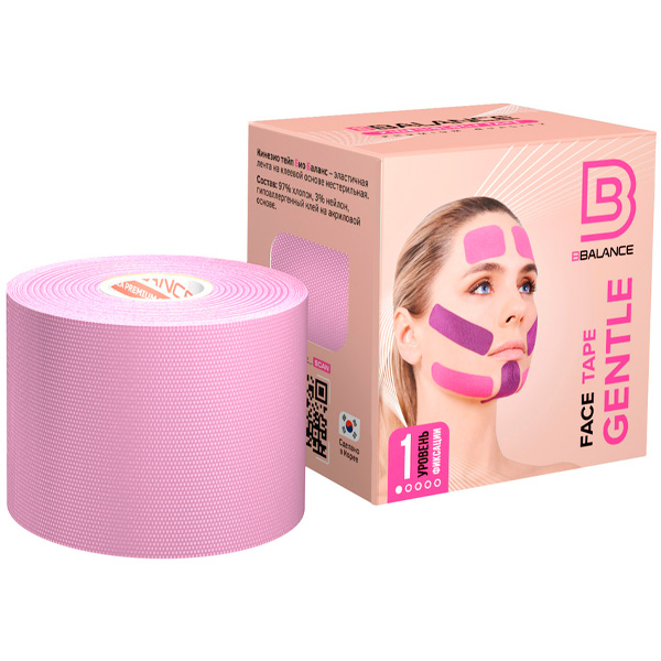 Кинезио тейп Bio Balance Super Soft для лица 5см х 5м сакура